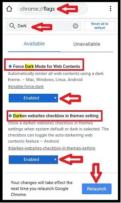 Ativando-Dark-Mode-on-Chrome-by-habilitando-os-chrome-dark-mode-flags