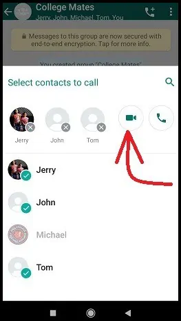 Pictogramă-apel-video-în-un-WhatsApp-Grup-pentru-a-efectua-grup-apel-video