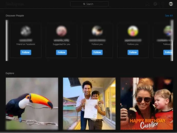 Instagram versi desktop-jelajahi-halaman-dalam-mode-gelap