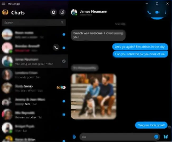 تطبيق Facebook-Messenger- لنظام التشغيل Windows10