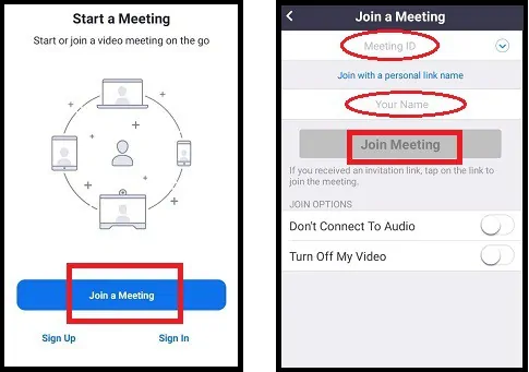 انضم إلى اجتماع Zoom بدون تسجيل على تطبيق Zoom Cloud Meetings