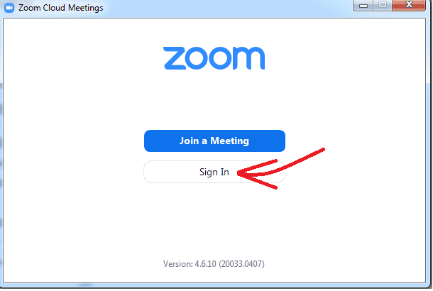 Aplicativo cliente de desktop Zoom Cloud Meetings