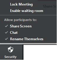 Opțiuni-securitate-în timpul-în desfășurare-Zoom-Meetings