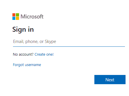 Accedi o registrati per un account Microsoft