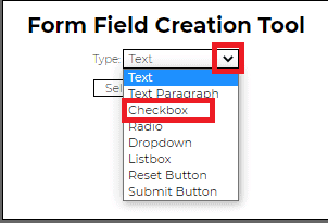 Strumento per la creazione di campi modulo in PDFescape