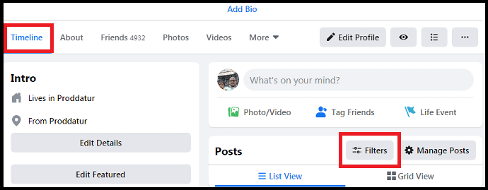 Filter-Option-unter-Timeline-auf-Neuer-Facebook-Profil-Seite