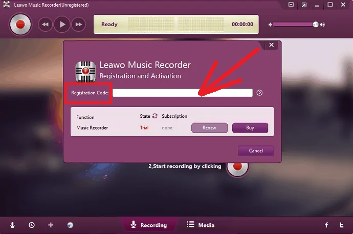 أدخل-تسجيل-كود-لتفعيل-Leawo-Music-Recorder