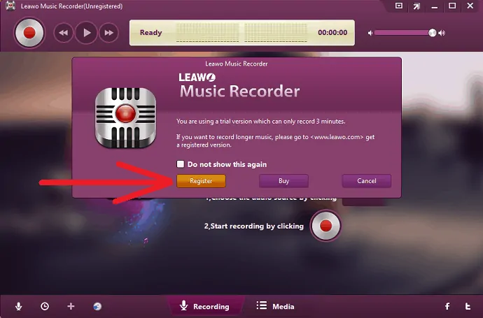 Zarejestruj się-Leawo-Music-Recorder