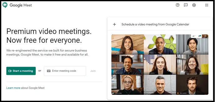 Google Meet- Official-Website-page