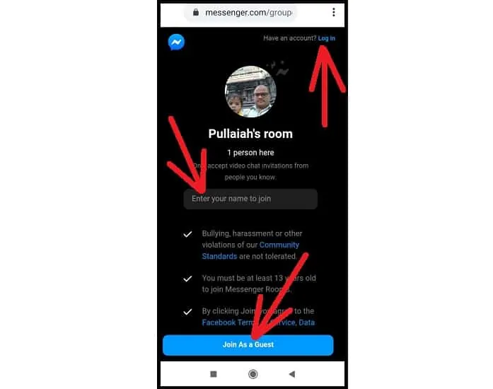 Partecipanti-Join-Messenger-Rooms