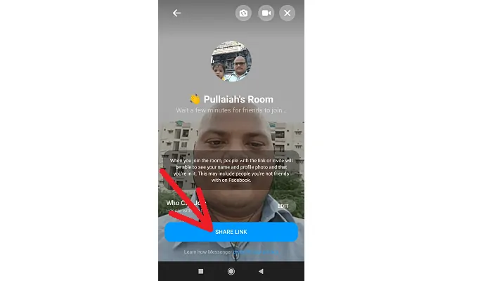 Messenger-Odalarındaki bağlantıyı paylaşın