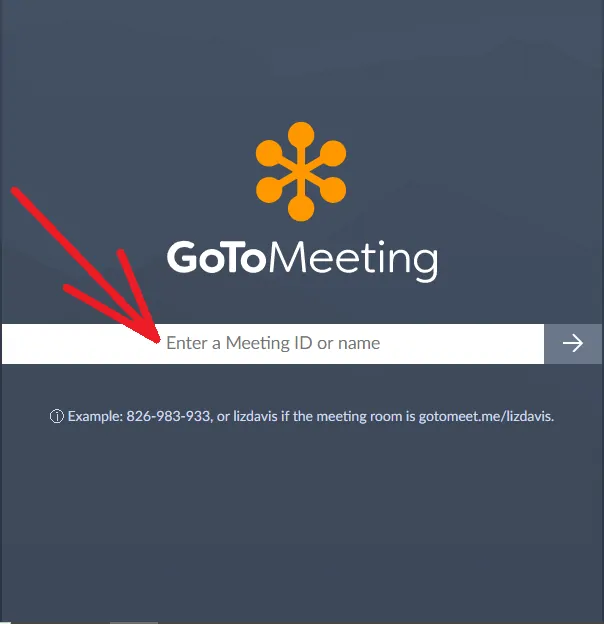 輸入-a-meeting-id-to-host-or-join-GoToMeeting-using-Google-Chrome-Browser