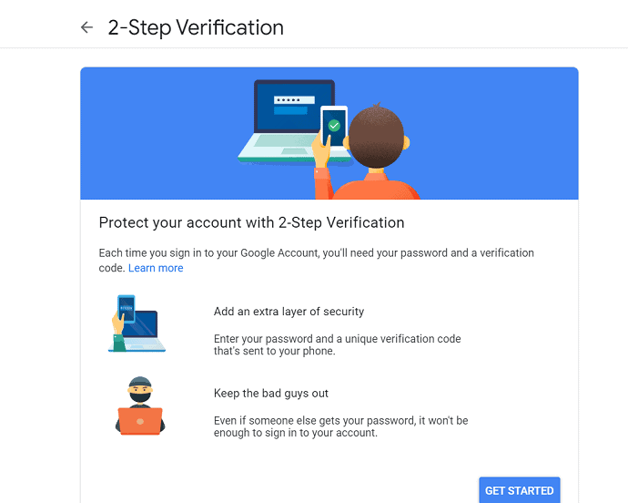 Verificación en 2 pasos de Google