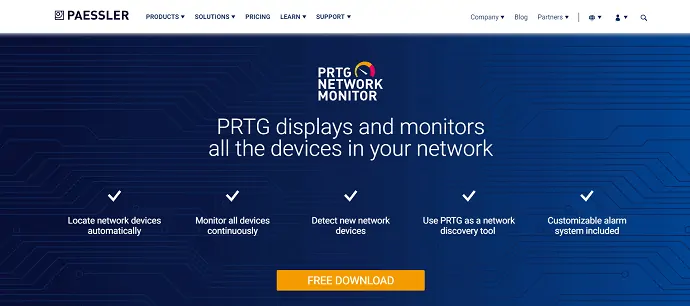 Monitor jaringan PRTG.