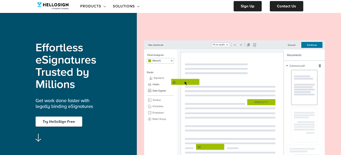 HELLO-SIGN лучшая альтернатива DocuSign.