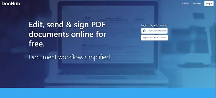 DocHub-lebih murah dan fitur yang lebih baik seperti mengontrol alur kerja dokumen dan disederhanakan.
