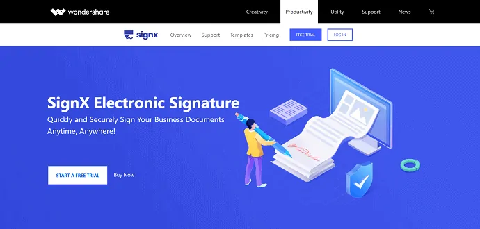 WonderShare SignX-cea mai bună alternativă pentru Docusign.