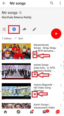 tutti i video nella playlist vengono scaricati