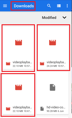 video yang diunduh