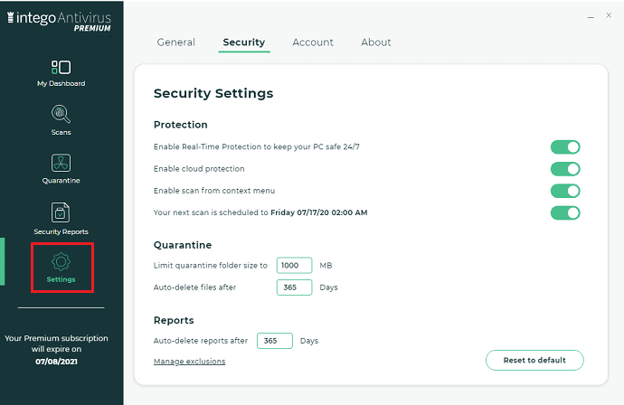 برنامج Intego-Antivirus-for-PC-Security-Settings