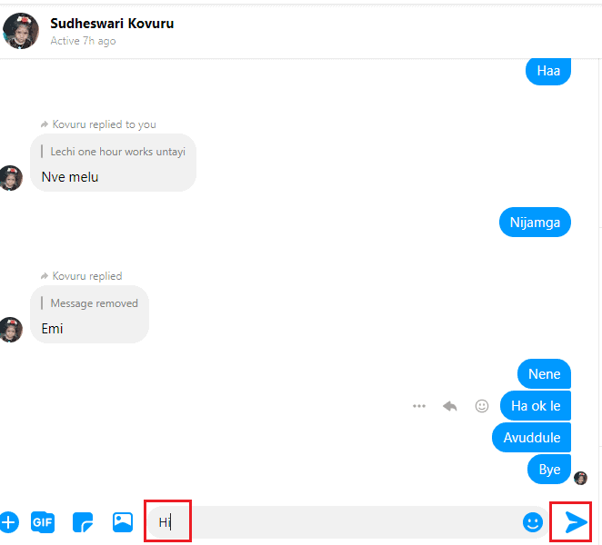 mesajele nu sunt vizibile în messenger