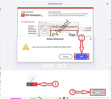 Wondershare PDFelement-Eliminare filigran