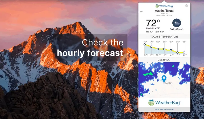 weatherbug-cele mai bune aplicații meteo pentru Mac