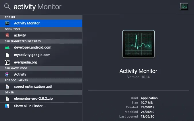 MONITOR DE ACTIVIDAD