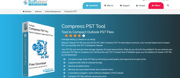 Strumento di compressione PST Softaken.