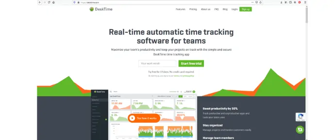 Logiciel de suivi des employés Desktime