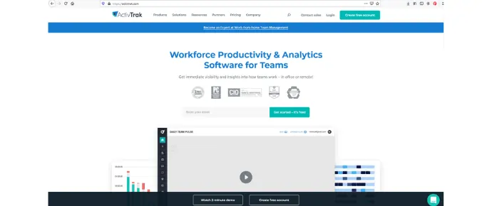 ActivTrak - Meilleur logiciel Web de suivi du temps des employés