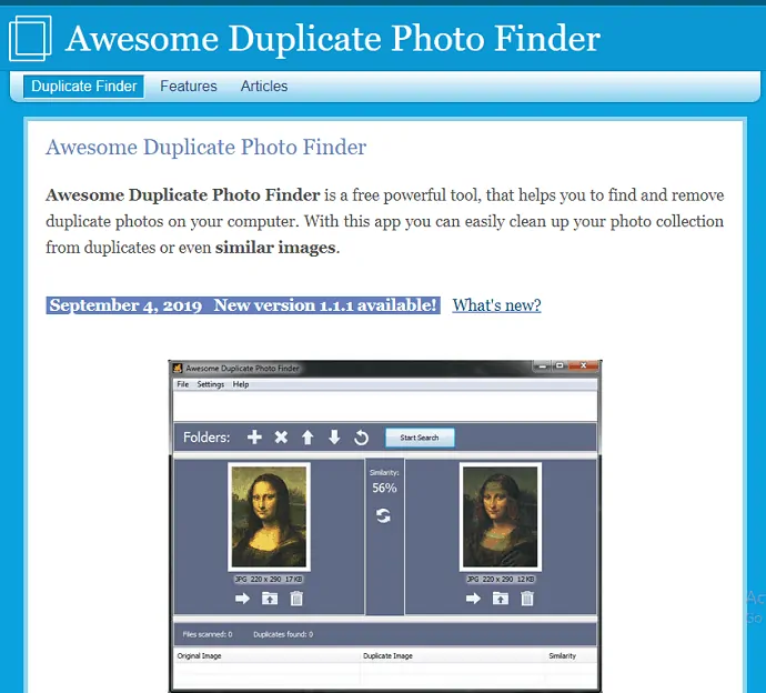 fantastischer doppelter Fotofinder