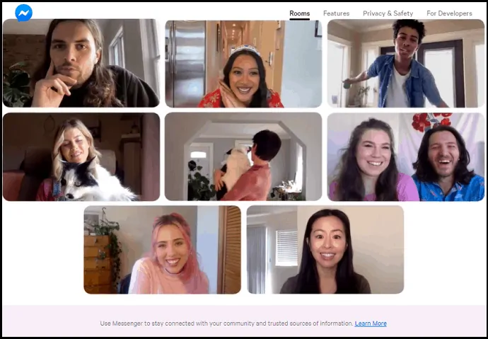 Messenger-Rooms-Official-Webpage