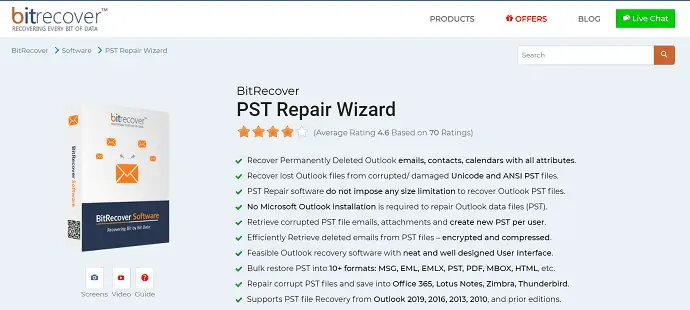 Wizard Perbaikan Bitrecover PST