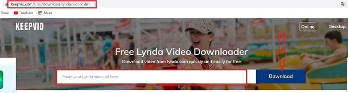 KEEPVID- เครื่องมือดาวน์โหลดวิดีโอ Lynda ฟรี