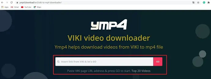 YMP4- Baixador de vídeo Viki.