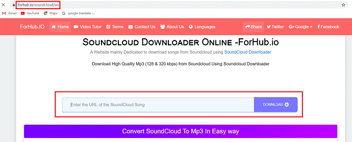 Downloader di ForHub-SoundCloud online.