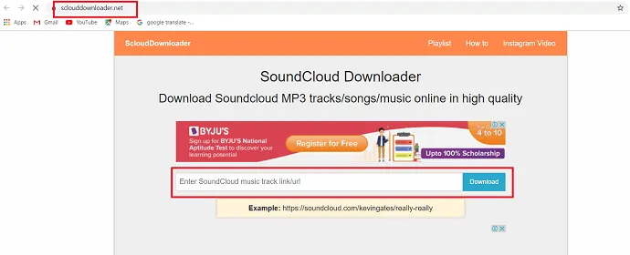 Scaricatore di SoundCloud.