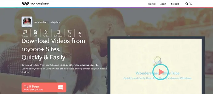 Wondershare AllMy Tube pengunduh video.