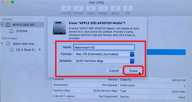 resetarea din fabrică a Macbook pro