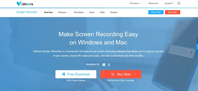 Vidmore screen recorder.