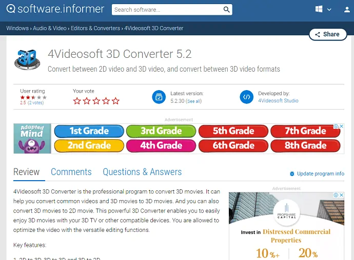 4Convertitore Videosoft 3D 5.2