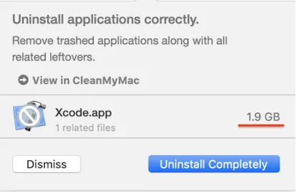 GB-Space-Occupied-By-Leftovers-หลังจาก-การลบ-Xcode-app-on-Mac