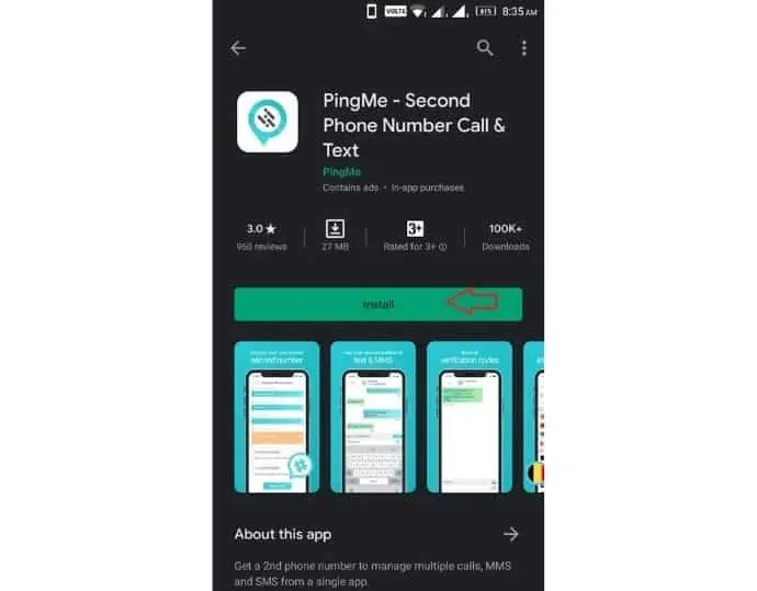 Adım 1 Play Store veya Apple Store'dan Pingme uygulamasını indirin ve yükleyin.