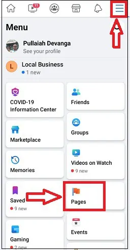 Facebook-Mobile-App-Options-Under-More-Menu. فيسبوك-موبايل-التطبيق-خيارات-تحت-المزيد-القائمة