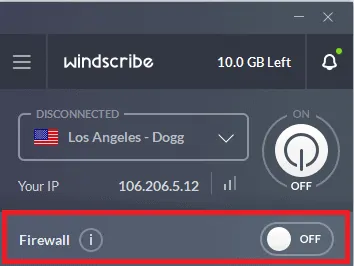 Opsi firewall.