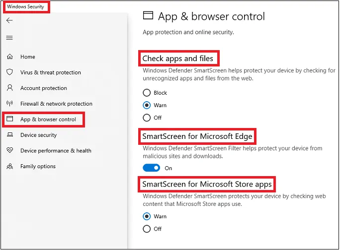 Microsoft-Defender-SmartScreen do blokowania złośliwych stron internetowych i pobierania