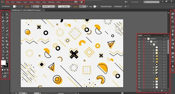 Bearbeiten Sie die EPS-Datei in Adobe Illustrator