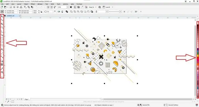 CorelDRAW 编辑界面