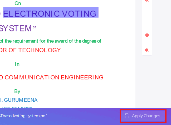 Применить изменения в DeftPDF